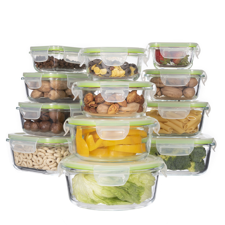 Buy Wholesale China Microwave Salad Bento 2, 3 Compartments Glass Lunch Box  With Divide & Glass Lunch Box With Divide at USD 0.8