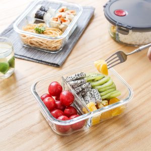 Buy Wholesale China Microwave Salad Bento 2, 3 Compartments Glass