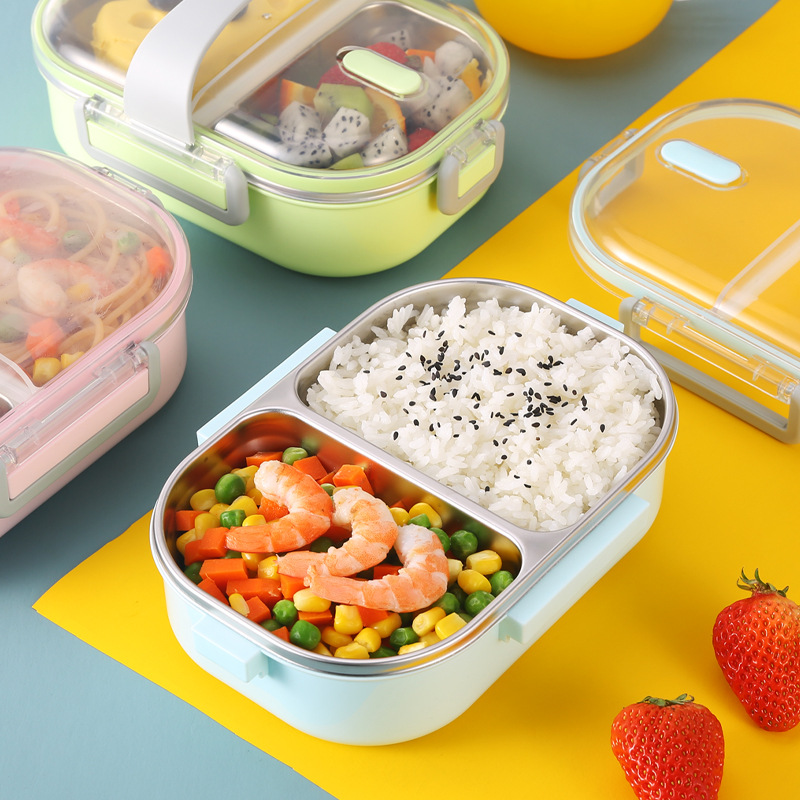 Leakproof compartment bento stainless steel lunch box | lunch box ...