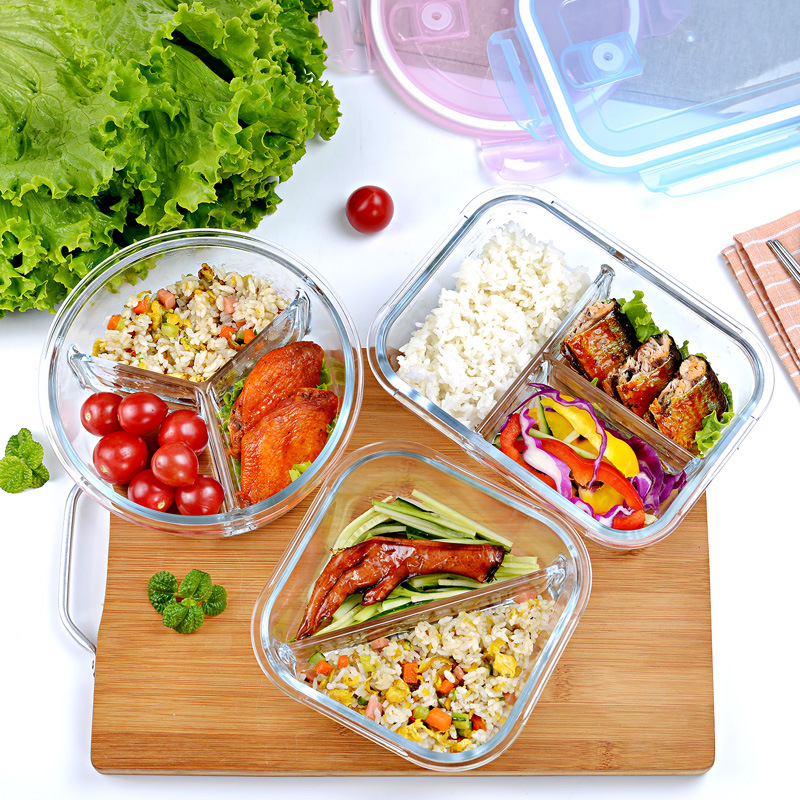 Glass lunch box heat-resistant glass fresh-keeping box | lunch box ...