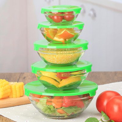 4 PCS Set Lead Free Wholesale High Borosilicate Glass Lunch Box